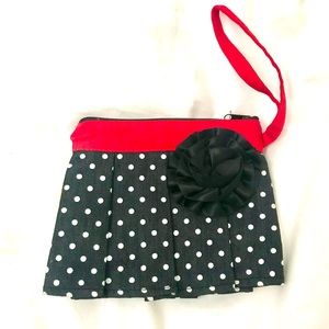 Polka Dot Skirt Wristlet